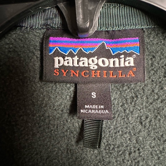 Patagonia Synchilla Fleece Jacket Green Full Zip Men’s Small - Picture 2 of 3